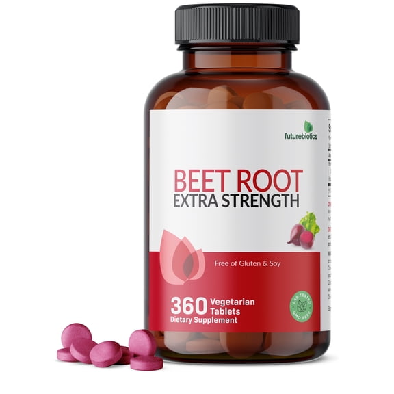 Futurebiotics Beet Root Extra Strength  Heart, Circulation & Stamina Support - Non-GMO, 360 Tablets