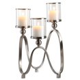 thumbnail image 2 of Uttermost Akiro Modern Nickel Candelabra, 2 of 2