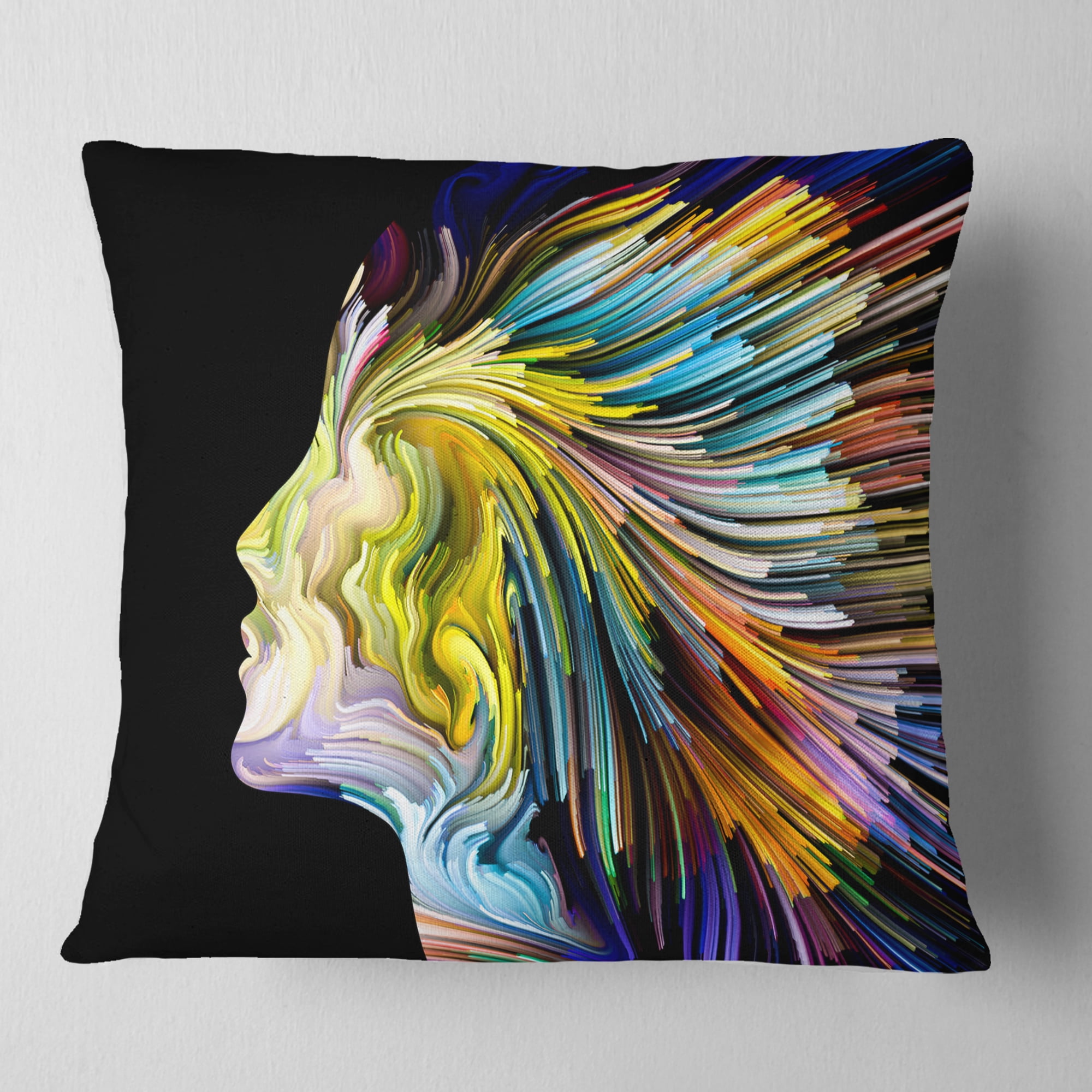 Designart Endless Imagination - Abstract Throw Pillow - 18x18