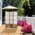 thumbnail image 4 of Compact Foldable Screen Mover Stand With Wheels For Relaxation Area Partition Bracket Feet 1Set, 4 of 5