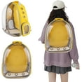 thumbnail image 5 of Pet Carrier, Cat/Dog Bubble Backpack, Pet Travel Bag, Small Space Pet Capsule Knapsack, Airline-Approved Ventilate Transparent Capsule Backpack for Hiking and Outdoor Use (Yellow), 5 of 6