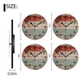 thumbnail image 2 of Non-Ticking Silent Wall Clocks Personalized Analog Round Clock Battery Operated Clocks Decorative for Kitchen,Office-Colorful Rustic Wooden With Distressed Wooden(10inch), 2 of 4
