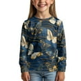 thumbnail image 3 of DISNIMO Vintage Butterfly T-Shirts for Girls Long Sleeve Shirts Size 11-12 Girls Shirts Fall T Shirts Long Sleeve for Kids Girl Clothes Soft Girl Clothing Teen Girls Shirts Casual Crewneck Tshirt, 3 of 7