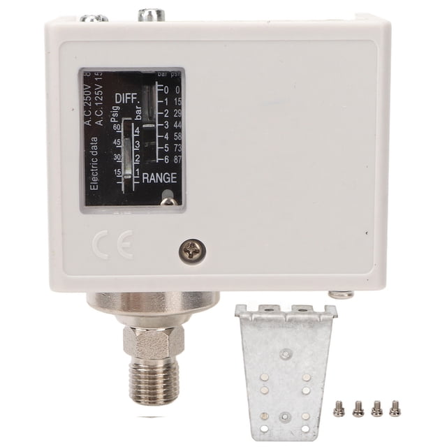 Interruptor de presión para compresor de aire, núcleo de latón, rosca fina, interruptor de presión para bomba de pozo para caldera, secadora en frío, CA 125 V, 250 V, interfaz G1/4
