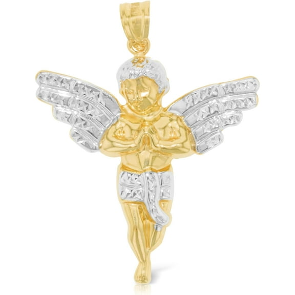 Floreo 10k Yellow Gold Praying Angel Pendant Small