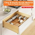 thumbnail image 4 of Spice Drawer Organizer, 8 Tier- 8 Pack Amber Acrylic Drawer Seasoning Organizer, Expandable From 11'' to 22'' Kitchen Spice Rack Organizers and Storage for Drawer (Jars not included), 4 of 7
