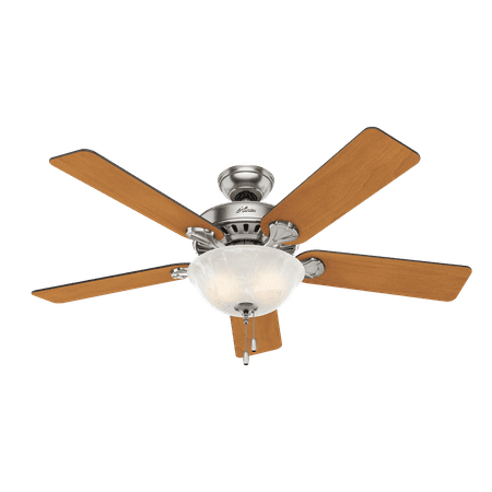 Hunter 52 Pro S Best Brushed Nickel Ceiling Fan With Light Kit