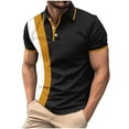 thumbnail image 3 of Awdenio Shirts for Men Short Sleeve New Casual T Shirt Color Block Slim Fit Summer Collared Golf Shirts, 3 of 7