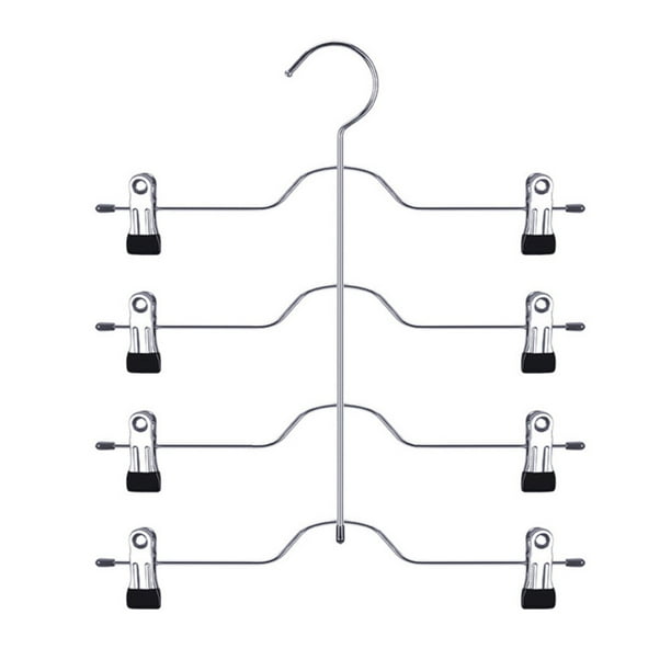 Percha para faldas Advancent soporte para pantalones de 4 niveles clip ajustable color acero