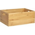 thumbnail image 4 of Set of 4 Nesting Wooden Crates for Storage, Bamboo Wood Storage Containers Bins, Handmade Natural Large Wooden Storage Boxes Baskets with Handles for Organizing Shelf Closet Cabinet, 4 of 18