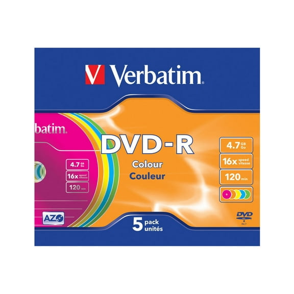 Verbatim Colours - 5 x DVD-R - 4.7 GB 16x
