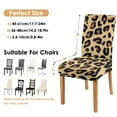 thumbnail image 6 of Chic Cheetah Dining Chair Covers Set of 4 Abstract Animal Texture Design Washable Polyester Stretch Slipcovers Removable Protector for Aesthetic Kitchen, 6 of 7
