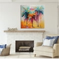 thumbnail image 3 of Stupell Industries Vivid Modern Palms Botanical & Floral Painting Gallery Wrapped Canvas Art Print Wall Art, 36 x 36, 3 of 8