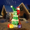 thumbnail image 3 of 7 Ft Christmas Inflatable Outdoor Decoration Christmas Blow Up Yard Decorations Santa Claus&Christmas Trees with  Colorful LEDs for Holiday Christmas Party Garden, 3 of 8