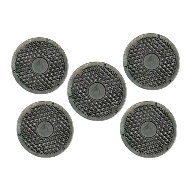 HILABEE 5 Pieces 1/64 Manhole Cover Models for Hobbyists Diorama Layout Display Prop Styled C