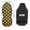 thumbnail image 2 of ALAZA Art Yellow Checkered Grid Pattern Car Seat Covers 2 PCs Universal Auto Front Seats Interior Protector, 2 of 7