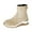 White, variant on Rokment Womens Platform Wedge Mid Calf Boots with Side Zipper Stylish Casual Suede Mid Heel Walking Work Short Booties Fall Winter Black Size 6