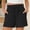 Black, variant on Women Casual Shorts Drawstring Comfy Elastic Waist Shorts Summer Pull On Short with Pockets Navy