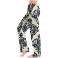 thumbnail image 2 of Womens Comfy Pajama Pants Dress Pants Women Women Printed Elastic Waistband Drawstring Pocket Fashionable Pajama Full Length Pants Navy M, 2 of 6