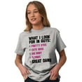 thumbnail image 5 of I Look For In Guys Great Dane Lover Women's Graphic T Shirt Tees Brisco Brands S, 5 of 5
