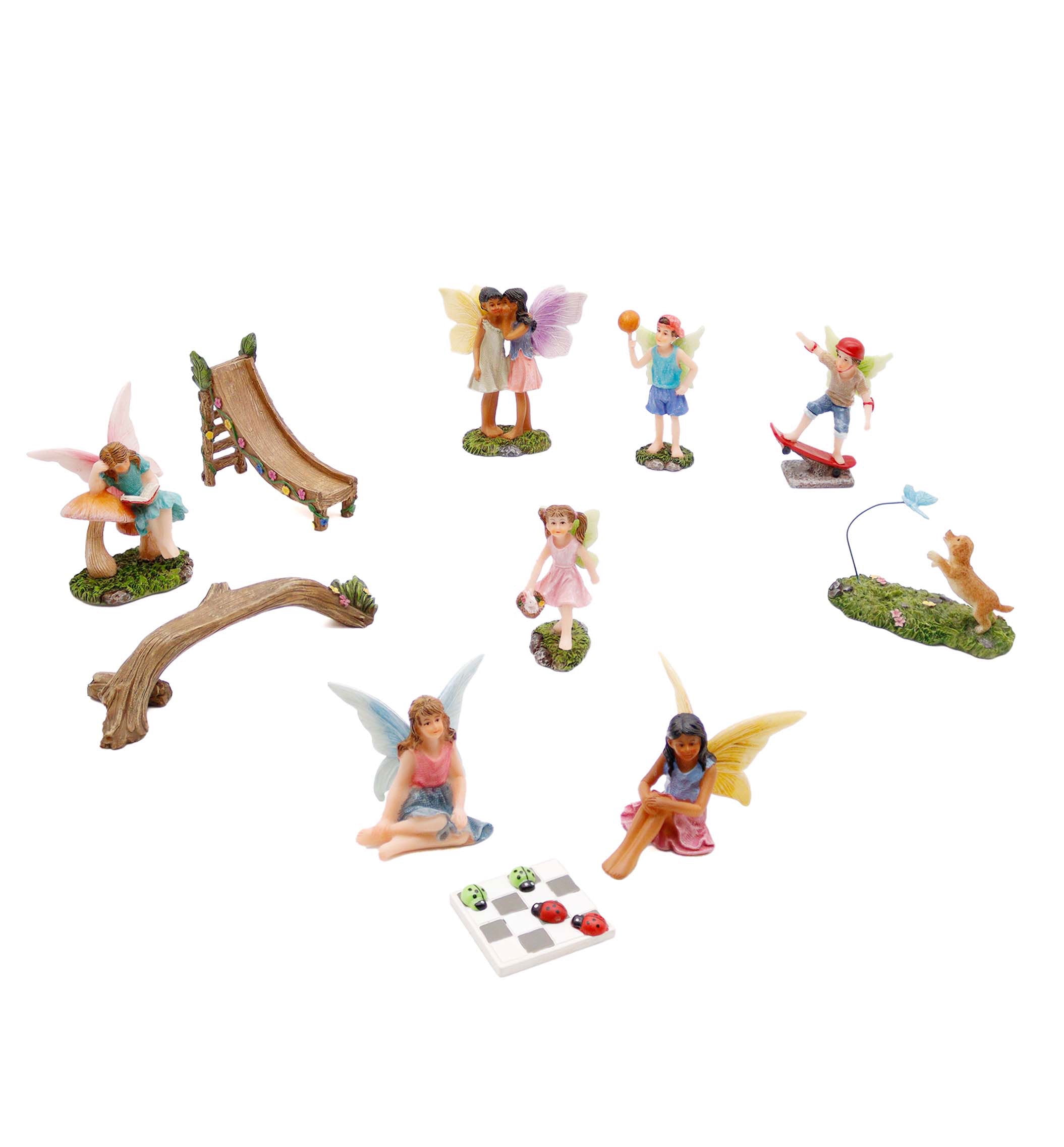 NW Wholesaler Fairy Garden Playground Day in the Park Set of 11