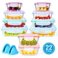 thumbnail image 2 of Glass Food Storage Airtight and Leakproof Containers Set 20 Pieces, 2 of 7