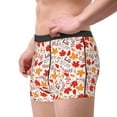 thumbnail image 2 of Yiaed Hello Autumn Maple Leaf Print Men's Soft Cotton Boxer Shorts Breathable Boxers Underwear Moisture-Wicking Underwear Stretch Boxer Briefs for Man-Small, 2 of 5