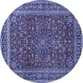 thumbnail image 1 of Ahgly Company Indoor Round Persian Blue Traditional Area Rugs, 4' Round, 1 of 4