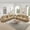 Light Coffee + Chenille + 3 Seat, variant on Classic 2 Piece Modular Chenille Sofa Set with Removable Skirt, 3 Seater Couch & Loveseat, Beige White(coffee green blue) Living Room Furniture, Convertible Upholstered Spindle Legs Sectional