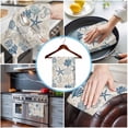 thumbnail image 3 of Blue Beige Coastal Kitchen Towels Set of 3, Water Absorbent Dish Towel, Summer Beach Starfish Coral Nautical Rustic Decorative Hand Towels - Quick Drying Cloth for Cooking Baking, 18x28 Inch, 3 of 8