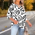 thumbnail image 5 of Xuyuer Plus Size Women Blouses Casual Round Neck 3/4 Sleeve Tops Summer Hollow Out Loose Fitted Blouse for Women 2026, 5 of 6
