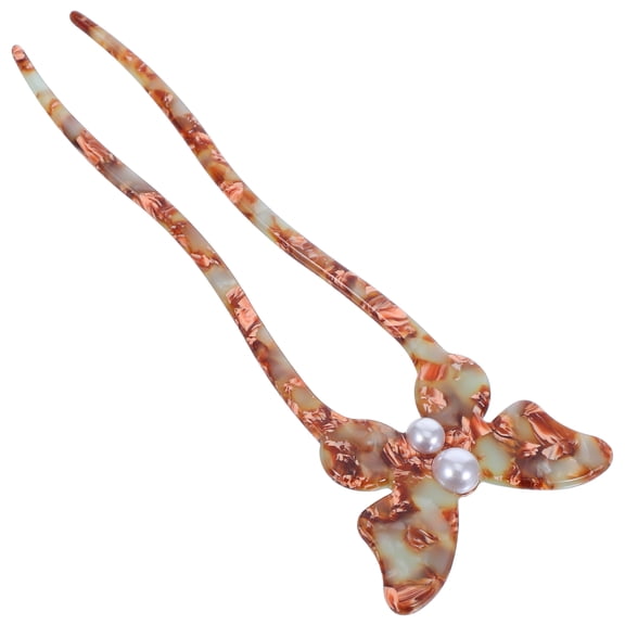 ETHZZLE Butterfly Shaped Hair Barrettes for Women Multi Color Acetate Vintage Elegant Costume Accessories 1Set