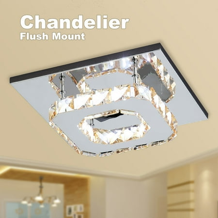 Modern Square Flush Mount Crystal Chandelier Led Ceiling Light Modern Square Flush Mount Crystal Chandelier Led Ceiling Light Pendant Lamp Lighting
