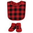 thumbnail image 4 of Hudson Baby Infant Boy Cotton Bib and Sock Set, Buffalo Plaid Family, 0-9 Months, 4 of 5