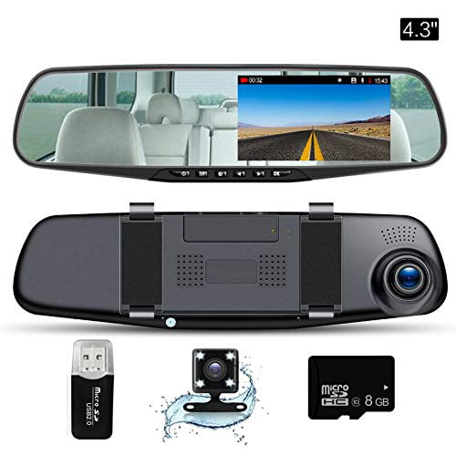 X2 1296P Auto-Vox 9.88'' DVR Rückspiegel Dashcam KFZ Kamera Rückfahrkamera GPS 
