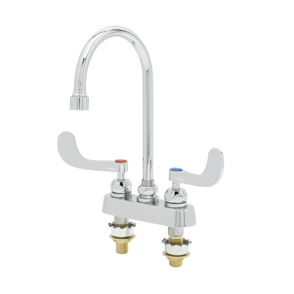 T And S Brass B-1141-Xscr4v15 1.5 GPM 4"W Deck Mounted Vandal Resistant Utility Faucet -