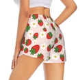 thumbnail image 3 of Bixox Women's Strawberry Floral pattern 2 in 1 Running Shorts - Lightweight Athletic Workout Gym Yoga Shorts Liner with Pockets - X-Large, 3 of 7