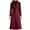 004 Wine, variant on Womens Winter Wool Blend Camel Long Coat Notch Single-Breasted Lapel Jacket Outwear