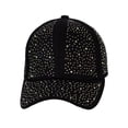 thumbnail image 1 of Top Headwear Fashion Bling Rhinestone Studded Cotton Baseball Cap - Black, 1 of 2
