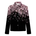 thumbnail image 4 of WZXFASHION Blouses à Manches Retroussables Col en V pour Femmes Soldes 2025 Chemises pour Femmes, 4 of 5