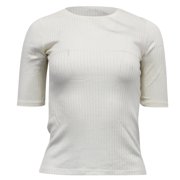 Reformation Ribbed Top in White Cotton