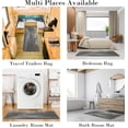 thumbnail image 6 of 2 Pieces Kitchen Rugs, Abstract Anti Fatigue Non Slip Foam Cushioned Mocha Brown Dappled Art Modern Comfort Indoor Floor Mat Runner Rug Set for Laundry Office Sink Bathroom (17"x48"+17"x24"), 6 of 6