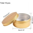 thumbnail image 2 of 10 Pack 5 OZ Tin Cans Screw Top Round Aluminum Cans Screw Lid Containers - Great for Store Spices Candies Tea or Gift Giving (Gold) DIY, 2 of 9
