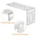 thumbnail image 4 of Unique Bargains Attaches d'Angle en L, 2 Pcs 120x45x60 mm en Acier Inoxydable, Code d'Angle Réglable à 90 Degrés pour la Réparation de Meubles (Argent), 4 of 7