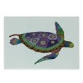 thumbnail image 1 of Psychedelic Cutting Board, Sea Turtle Colorful Ornamental Style Tattoos on Animal Art Work, Decorative Tempered Glass Cutting and Serving Board, Small Size, Purple Orange Pink, by Ambesonne, 1 of 1