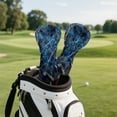 thumbnail image 3 of Yuyamidu Camo Hunting Golf Club Head Covers Blue Wood Golf Headcovers for Woods and Driver Fairway Hybrids, Waterproof PU Leather Golf Club Cover Accessory, 3 of 7