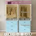 thumbnail image 6 of MEISSALIVVE Wardrobe Closet with 4 Doors and 6 Drawers, 74.8" Freestanding Armoire Storage Cabinet, Large Modern Bedroom Wardrobe, White, 6 of 7