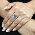 thumbnail image 5 of 925 Sterling Silver Women Jewelry Blue Sapphire Simulated Ring, 5 of 9
