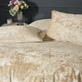 thumbnail image 3 of Rochelle Outline Floral Latte 2-Piece Crushed Velvet Comforter Set - Twin, 3 of 6