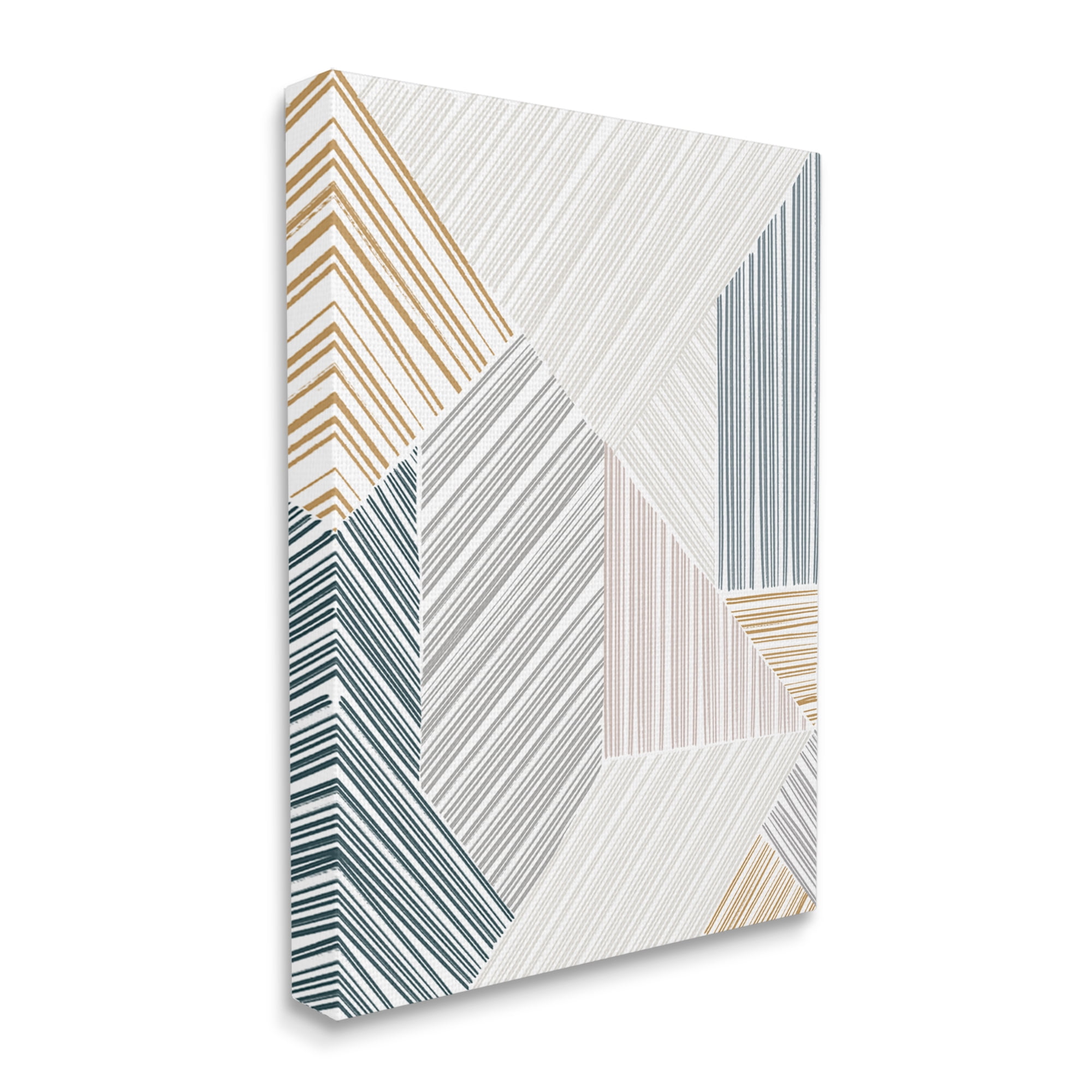 Stupell Industries Two Dimensional Layered Shapes Modern Abstract Line Pattern, 36 x 48,Design by Emily Navas